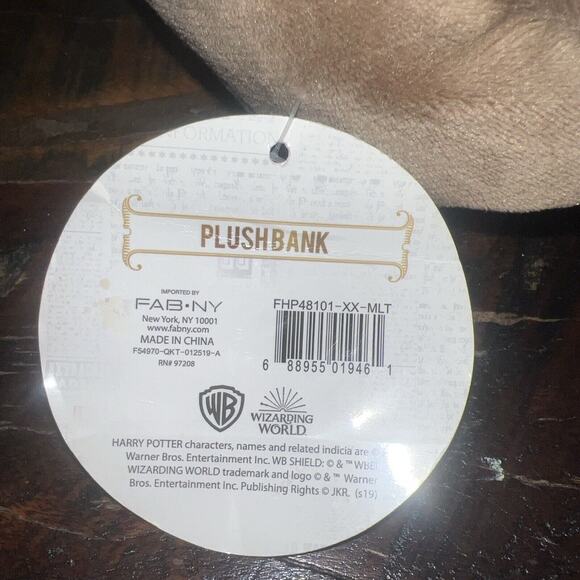 NEW 9" Harry Potter Figural Coin Bank PLUSH TOY Piggy Bank WIZARD WB - Picture 7 of 7